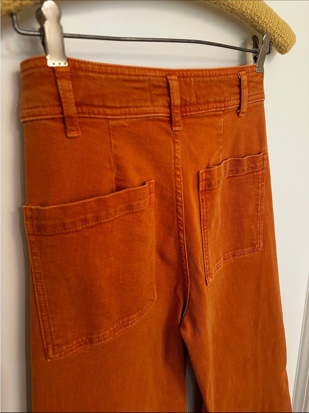 Zara Burnt Orange High-Waist Jeans - Picture 3 of 7